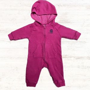 Pink Carthartt Zip Up 3 months